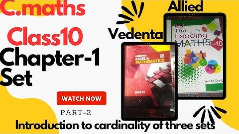 SEE class10 maths cardinality of operations of three sets patr2 || cases on sets maths class10