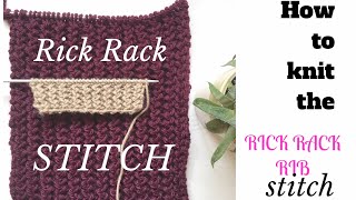 How to knit the RICK RACK RIB STITCH | TeoMakes