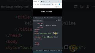 Gampang Cari Warna Keren Buat HTML Kamu! 🎨 #Shorts