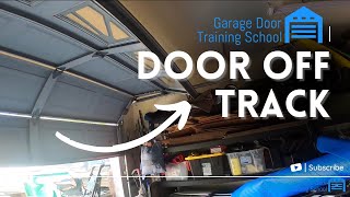 This Door Was HANGING! | Door Off Track + Cable Reset