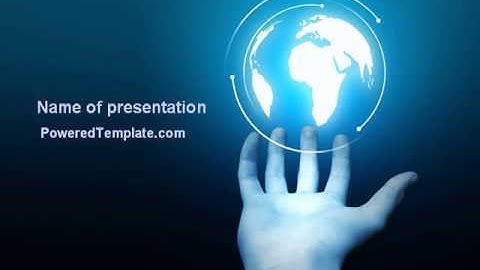 Free Glowing Globe PowerPoint Template by PoweredTemplate.com