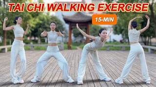 15 Minute Tai Chi Walking Workout to Burn Belly & Visceral Fat, Improve Balance & Stability