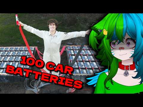 Mad Scientist Plays with 100 Car Batteries!!! | Styropyro Reaction