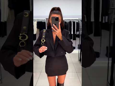 Модний стильний жіночий костюм-двійка: спідниця + піджак 048 Розміри 42 - 48, видео 1