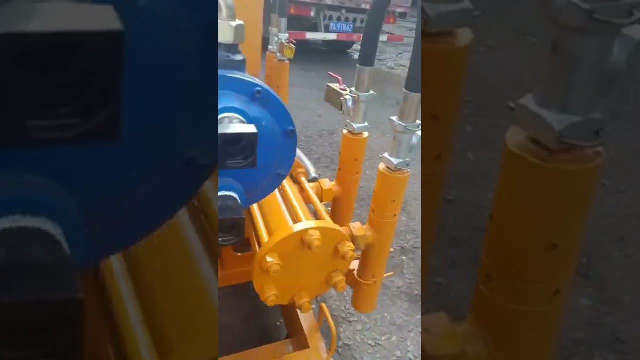 Double Cylinders Piston Mortar Grout Pump Plant Machine For Cavity Filling