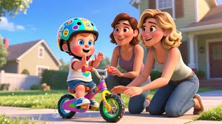 Learning to Ride with Baby | Fun Kids Song | Nursery Rhymes in English