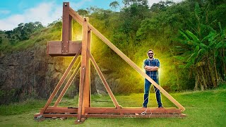 Construímos uma CATAPULTA GIGANTE, um TREBUCHET! Manual do Mundo