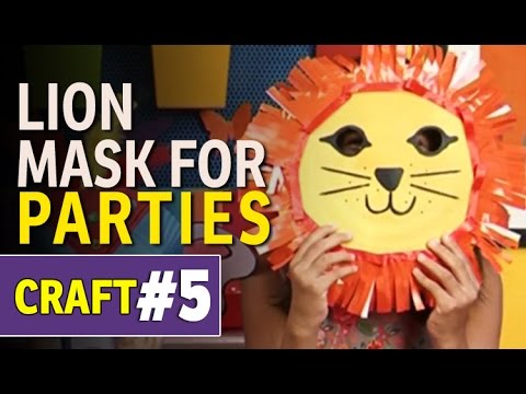 How To Make Animal Paper Plate Party Mask - DIY Art and Craft Ideas