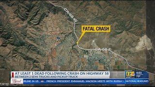 At least 1 dead in wrong way crash along Highway 58 near Tehachapi