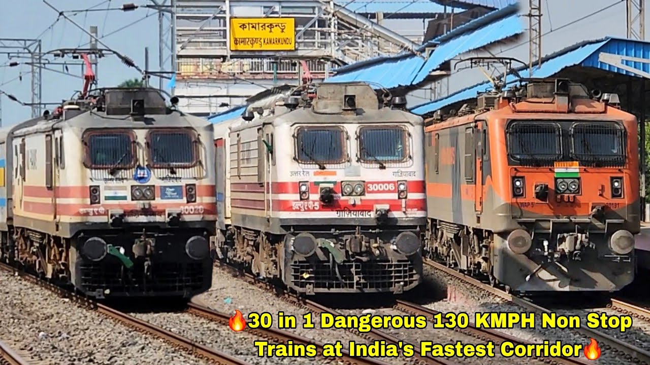🔥KALKA MAIL + GARBA + JAMMU HUMSAFAR 130 & 110 KMPH Back to back Trains at India's Fastest Corridor