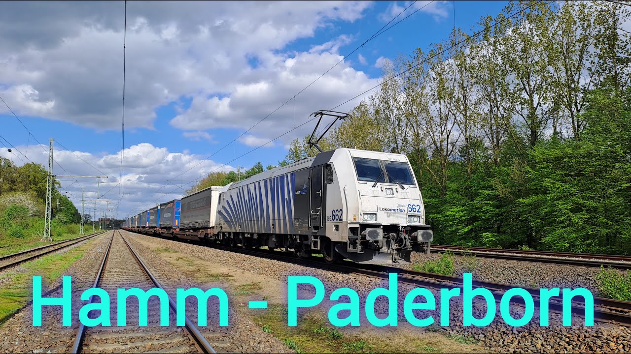 Führerstandsmitfahrt Hamm (Westfalen) Hbf - Paderborn Gbf mit dem Paneuropa Terratrans auf Umleitung