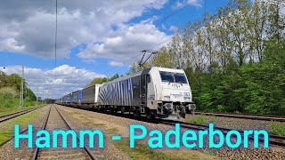 Führerstandsmitfahrt Hamm (Westfalen) Hbf - Paderborn Gbf mit dem Paneuropa Terratrans auf Umleitung