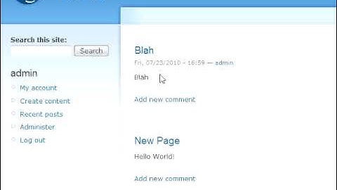 Beginner Drupal Tutorials: Page Creation