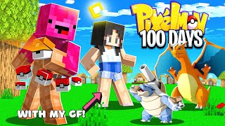 I Survived 100 Days in Minecraft PIXELMON with my Girlfriend (Full Movie) (Duo Edition)