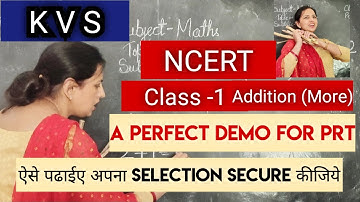 KVS Maths Demo class for Class-1 (Addition)