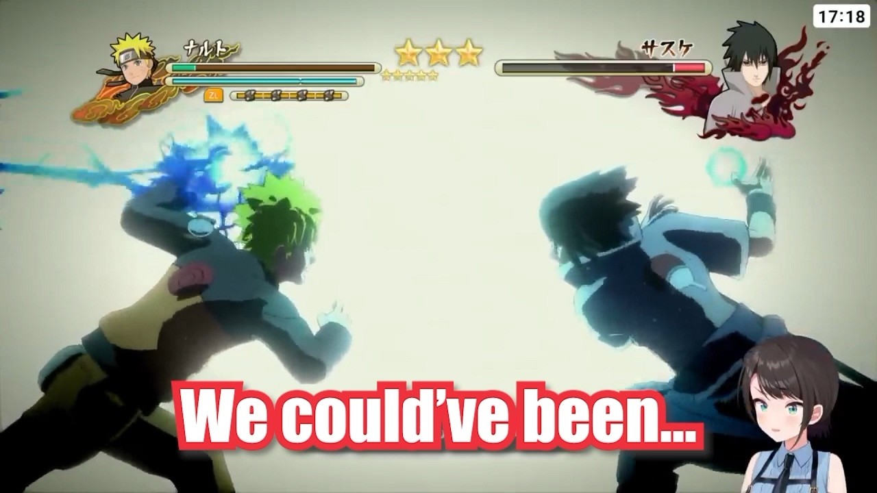 Subaru's 1st Reaction: Naruto vs. Sasuke【Eng Sub / STORM 3 / hololive】