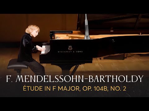 Видео: Felix Mendelssohn-Bartholdy: Étude in F major, Op.104b, №2 / Elisey Mysin
