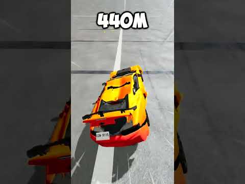 КАКАЯ МАШИНА ПЕРЕЛЕТИТ ДАЛЬШЕ ВСЕХ? BeamNG Drive #shorts
