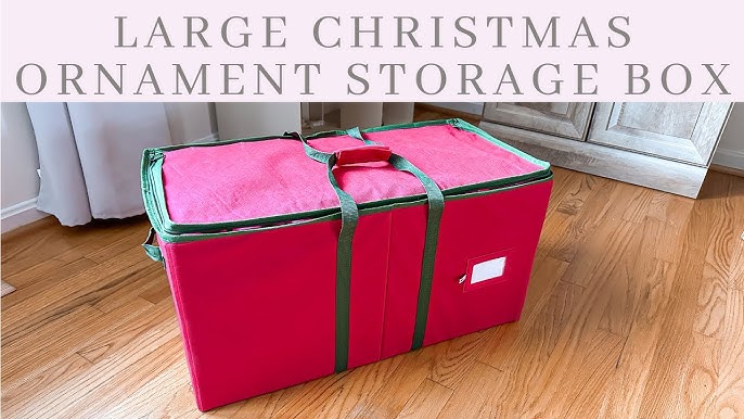 Hearth & Harbor Large Plastic Christmas Ornament Storage Box With  Adjustable Dividers For 128 Holiday Ornaments Or Decorations : Target