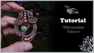 'Balance' Drop focal wire weave pendant - wire wrapping tutorial