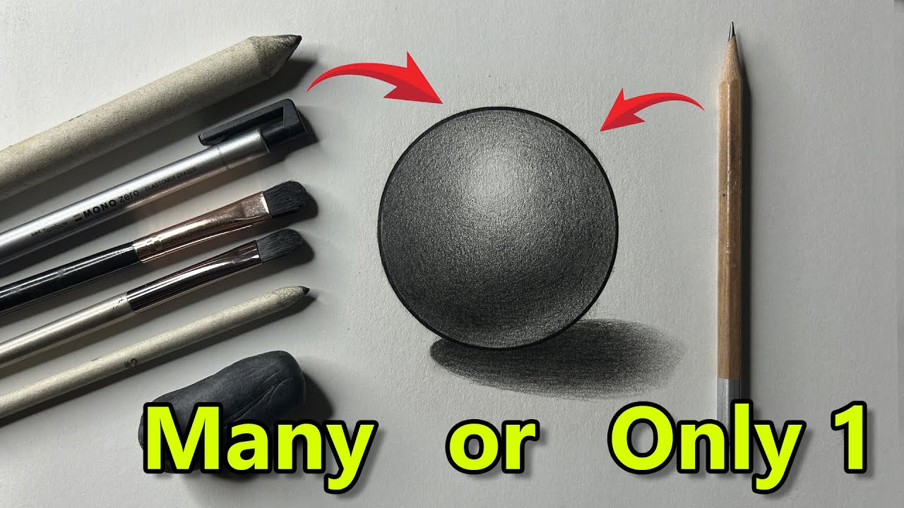1 PENCIL is enough for REALISTIC SHADING?? | Drawing Basics for Beginners - Day 9 