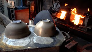 Процесс изготовления латунной чаши. корейский традиционный кастинг Фабрика