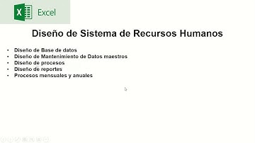 Excel Diseño Sistema de Recursos Humanos 1 Base de Datos Prof. Ismael Arredondo