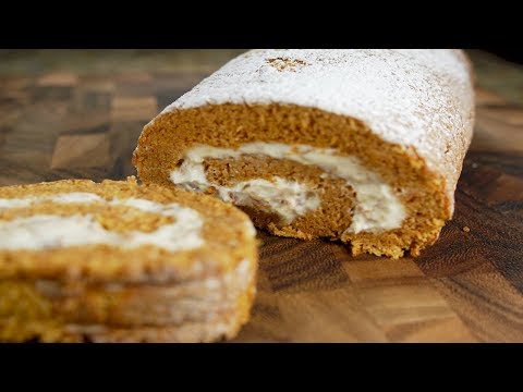 Pumpkin Roll Recipe Demonstration - Joyofbaking.com