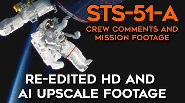 STS-51-A: Post-Flight Presentation, HD re-edit / remaster, 1984, Satellites, Shuttle Discovery, NASA