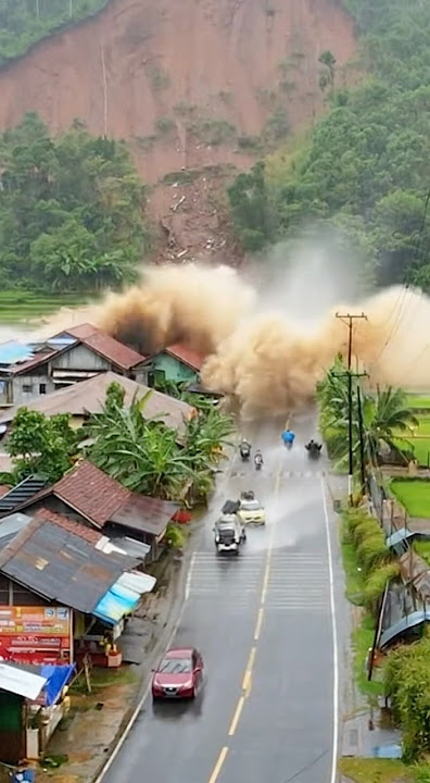 Longsor Menyebabkan Banjir Menerpa Pemukiman #shorts #cow #banjir