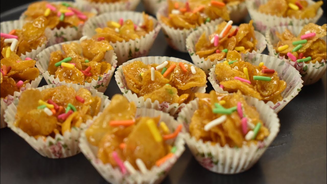 Resepi Kuih Raya MudahCornflakes Madu - YouTube