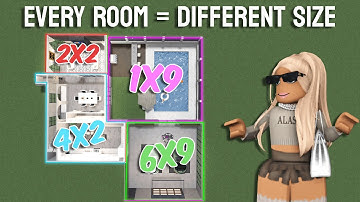 BUILDING A BLOXBURG HOUSE BUT EVERY ROOM IS A DIFFERENT SIZE... | roblox