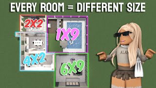 BUILDING A BLOXBURG HOUSE BUT EVERY ROOM IS A DIFFERENT SIZE... | roblox