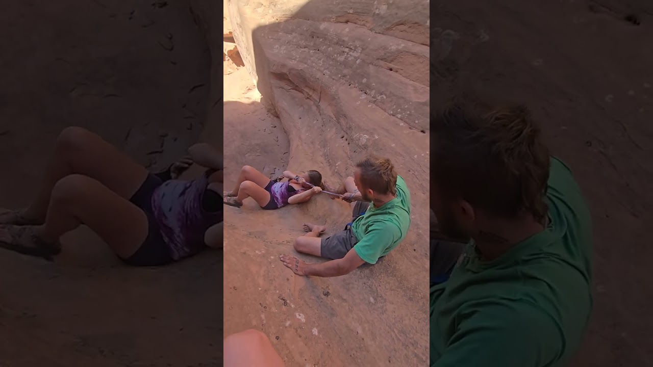 Getting out of the canyone sometimes requires teamwork😄 