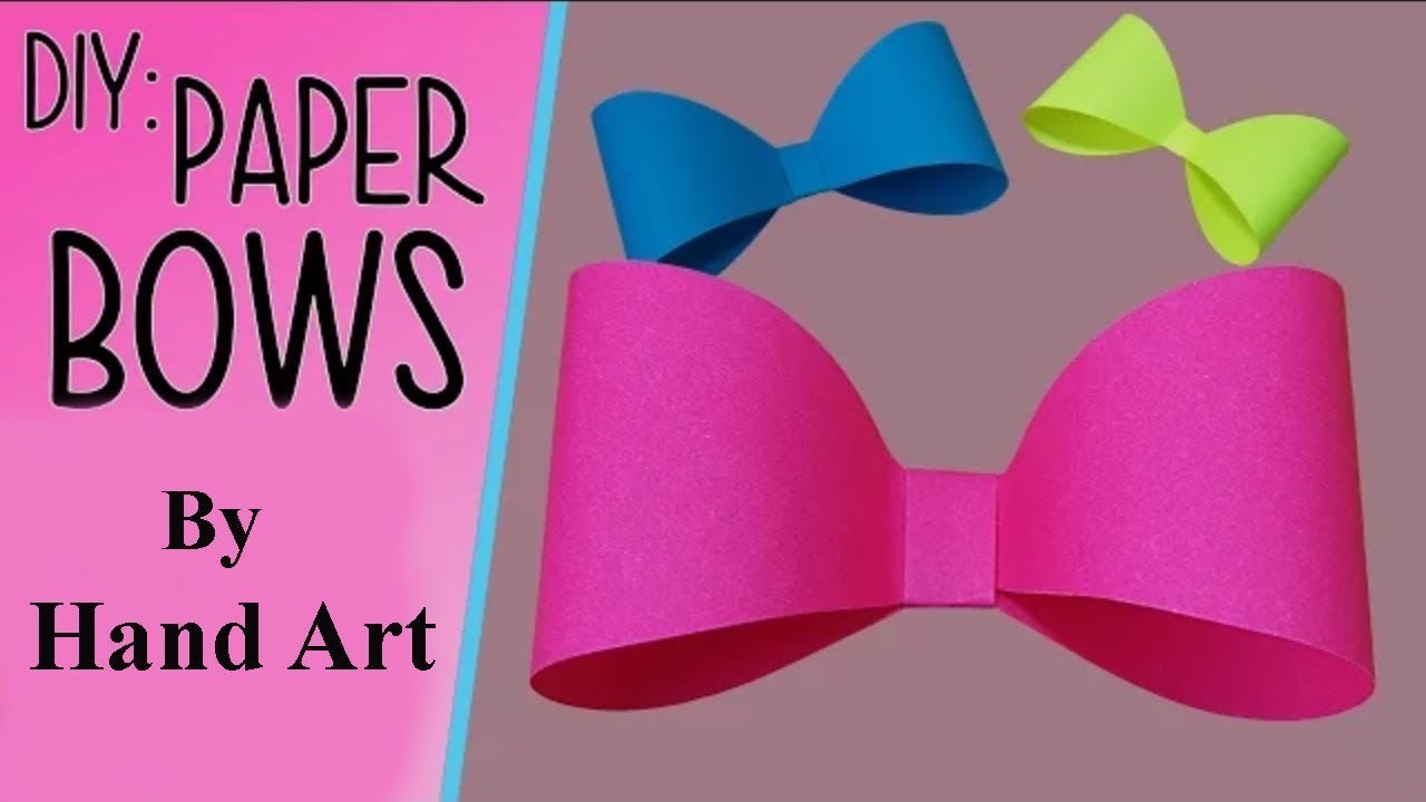 How to Make a Cute Paper Bow For Kids YouTube