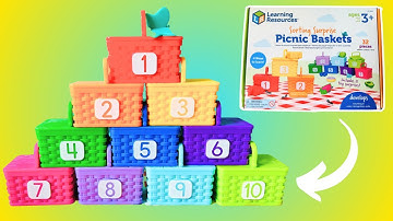 ASMR | Unbox Learning Resources Toys! Unboxing Sorting Surprise Picnic Baskets & Mini Food #asmrtoys