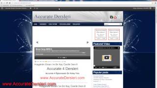 Accurate Dersleri Makrolar Ders 10