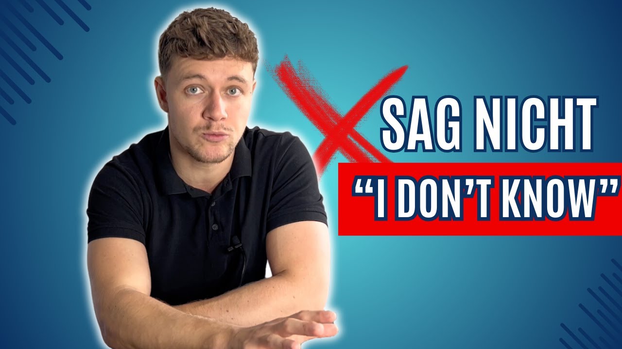 Sag nicht: "I don't know" auf Englisch ❌ (Das wirkt unprofessionell!)