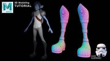 Easy 3D Character Modeling in Maya - Part 11 - Boots / Shoes
