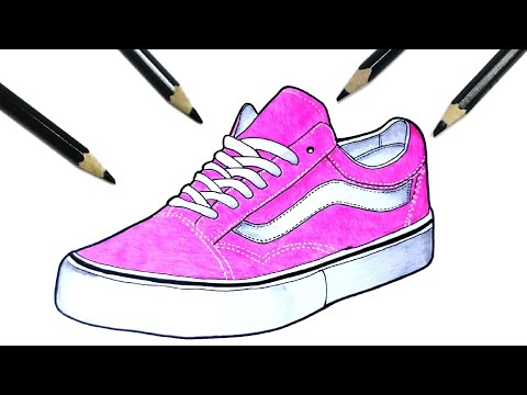 HOW TO DRAW VANS SHOES - YouTube