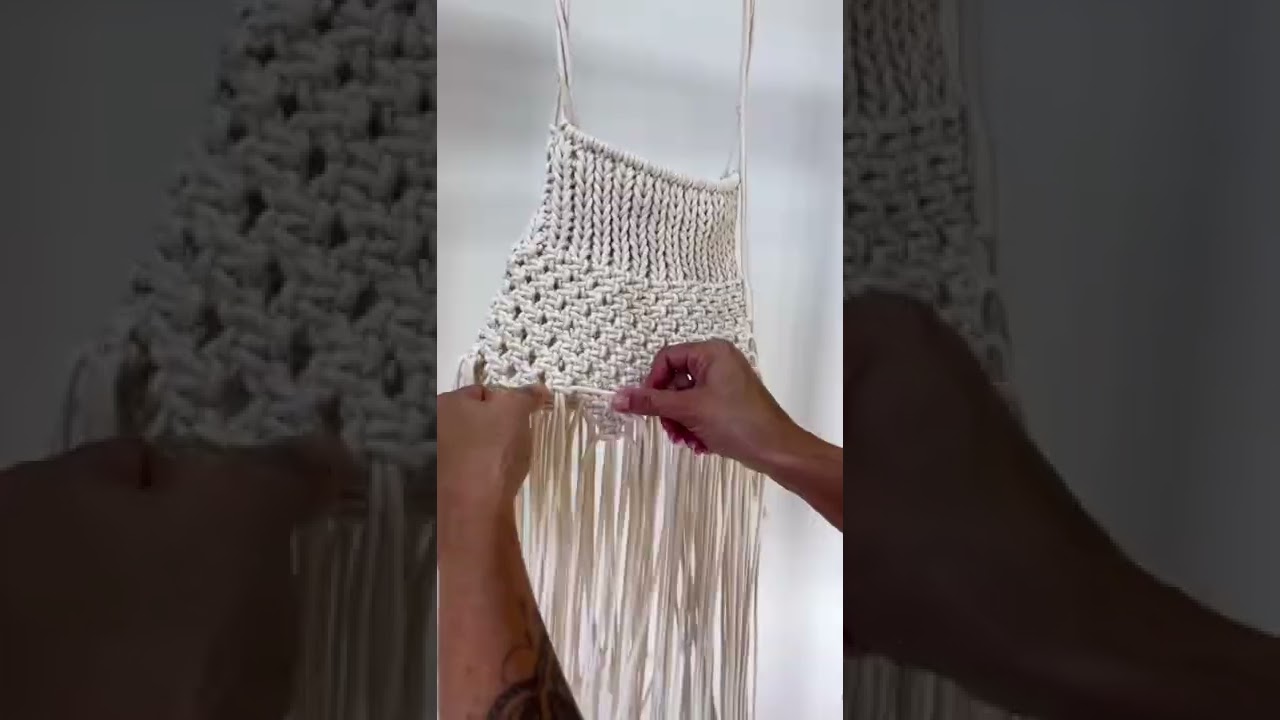 Bolsa em macramê 