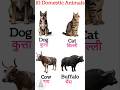 10 Domestic Animals 🐄 | पालतू जानवरों के नाम | Animals Name #Shorts