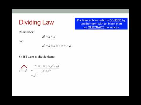 U1L10V1 Multiplying and Dividing Indices
