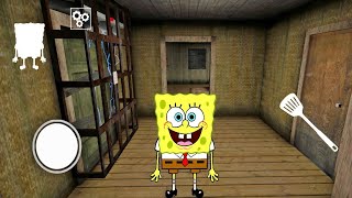 Escaping as SpongeBob in Granny Chapter two | Hard Mode | Mod Menu