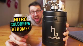 I TRIED NITRO COLD BREW AT HOME! - HB Brewing Mini Keg Review