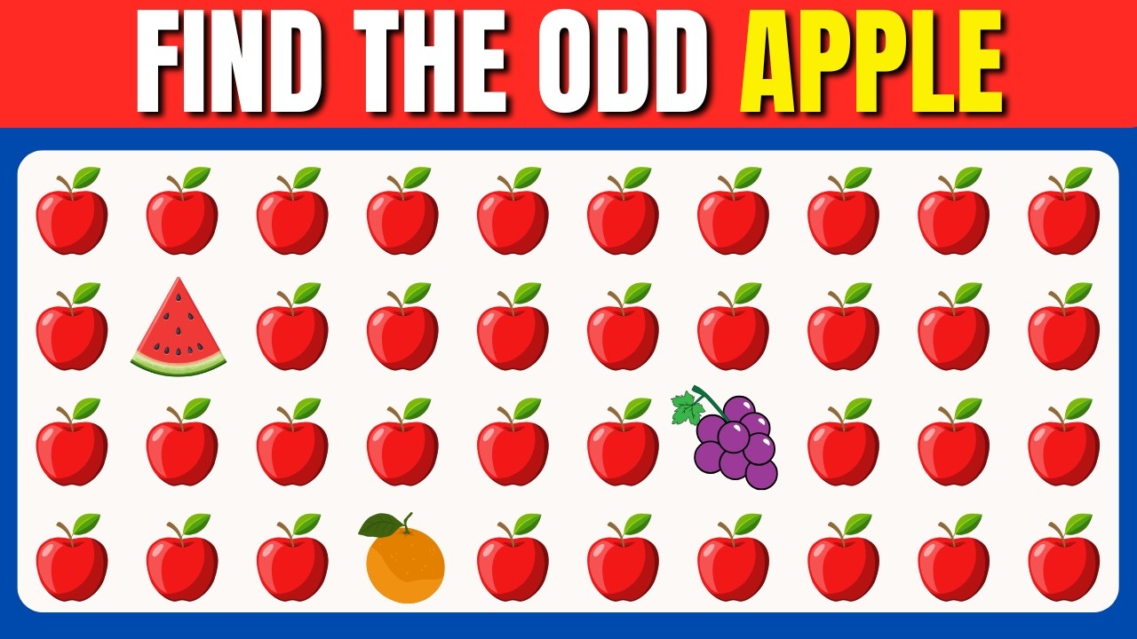 How Many Can You Spot in 15 Seconds? Find The Odd One Out | Visual ...