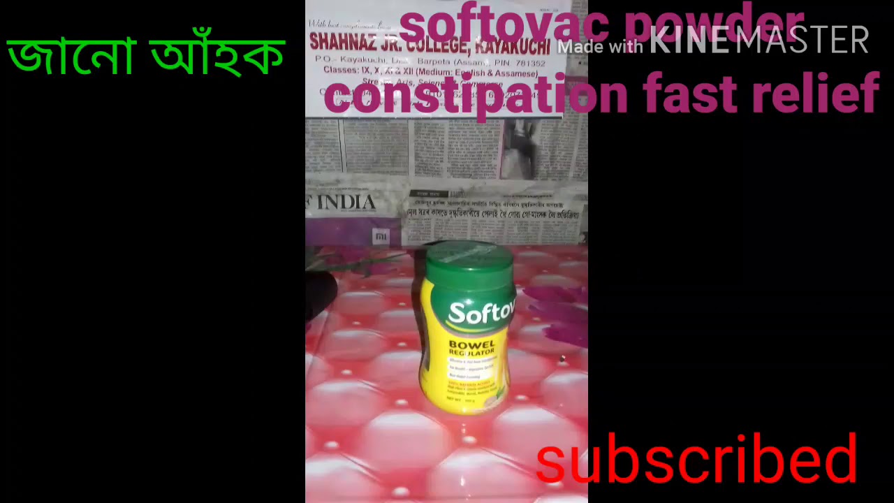 Softovac powder (constipation fast relief ) YouTube