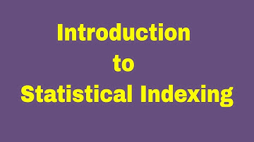 INTRODUCTION TO STATISTICAL INDEXING || Information Retrieval Systems || IRS