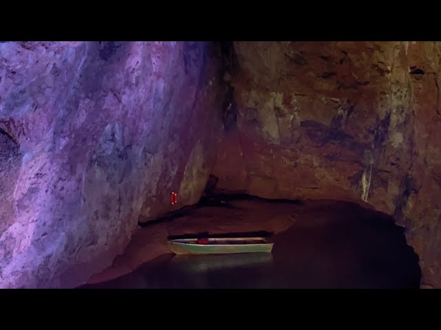 Exploring Wookey Hole Caves in the dark!