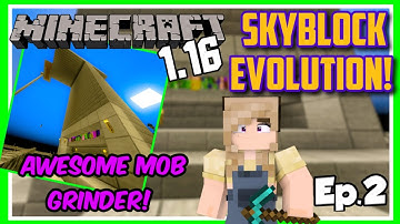 Skyblock Evolution Mob Farm - Minecraft 1.16 Ep 2